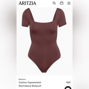 BWT ARITZIA BABATON CONTOUR SQUARENECK BODYSUIT
